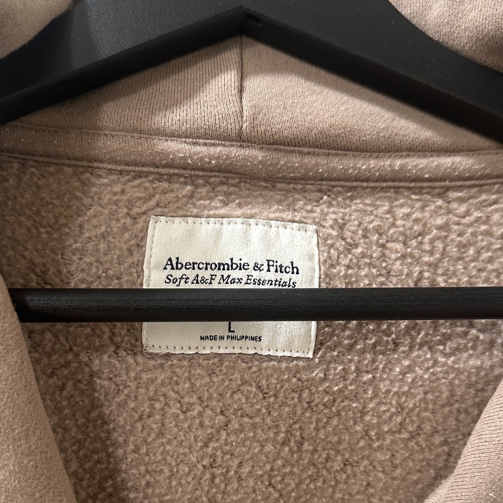 Abercrombie Soft A&F brown cropped hoodie—L - Picture 2 of 2